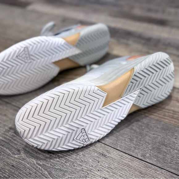 adidas Adizero Ubersonic 4 White, Light Grey & Black Tennis Shoe, women’s size 9 - Picture 6 of 12